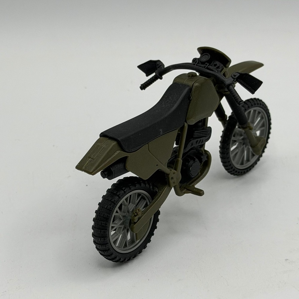Military Toy Dirt Bike Motorcycle Green for 3.75-4 inch Action Figures - Picture 5 of 11